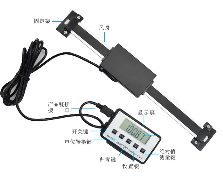 0-150mm 0-200mm 0-300mm Readout Digital Linear Scale with Remote Display External Display ruler digital readout remote display