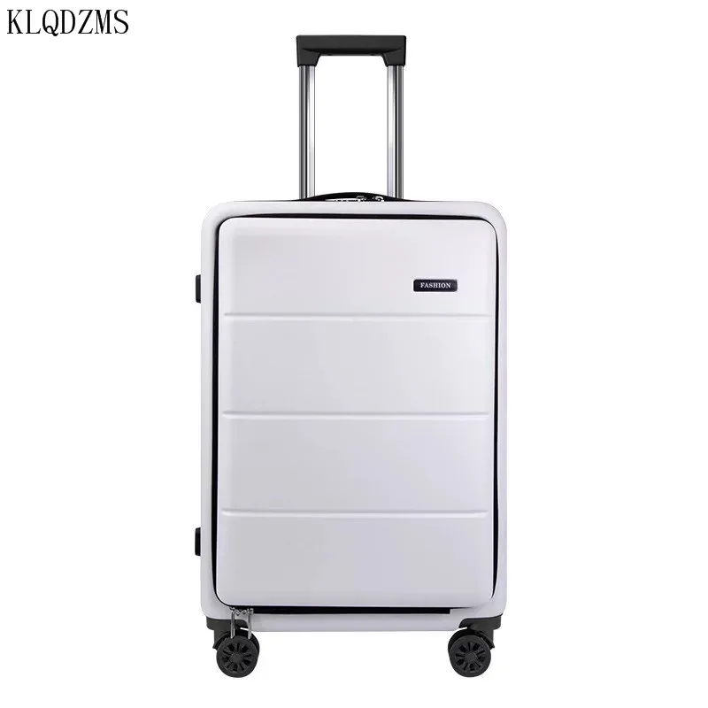 KLQDZMS-Valise à roulettes pour hommes et femmes, sac pour ordinateur portable ouvert à l'avant, ABS + PC, valise à roulettes, bagages roulants, haute qualité, 20 ", 24"