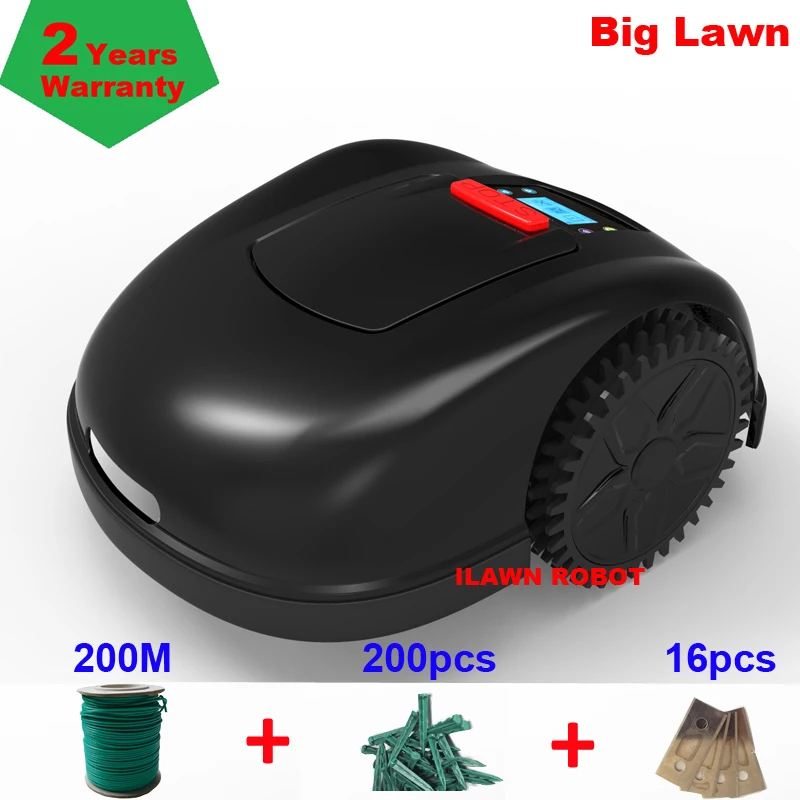 Spain Warehouse CE&ROHS Smartphone WIfI APP Robot Lawn Mower E1600T with 13.2ah Lithium Battery,water-proofed charger