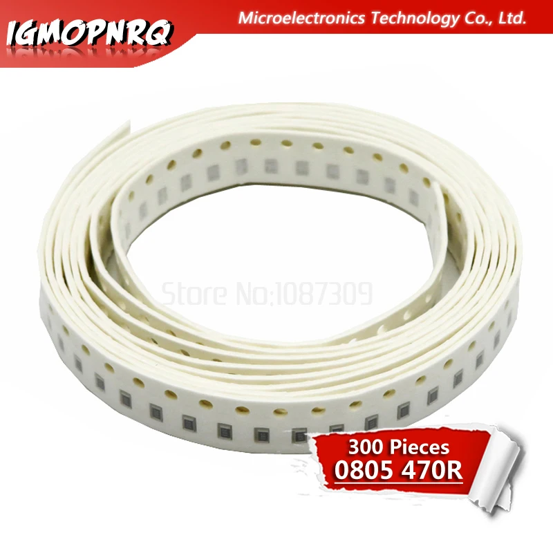 

300 шт. 0805 SMD резистор 5% 470 Ом 1/8 Вт 470R 471