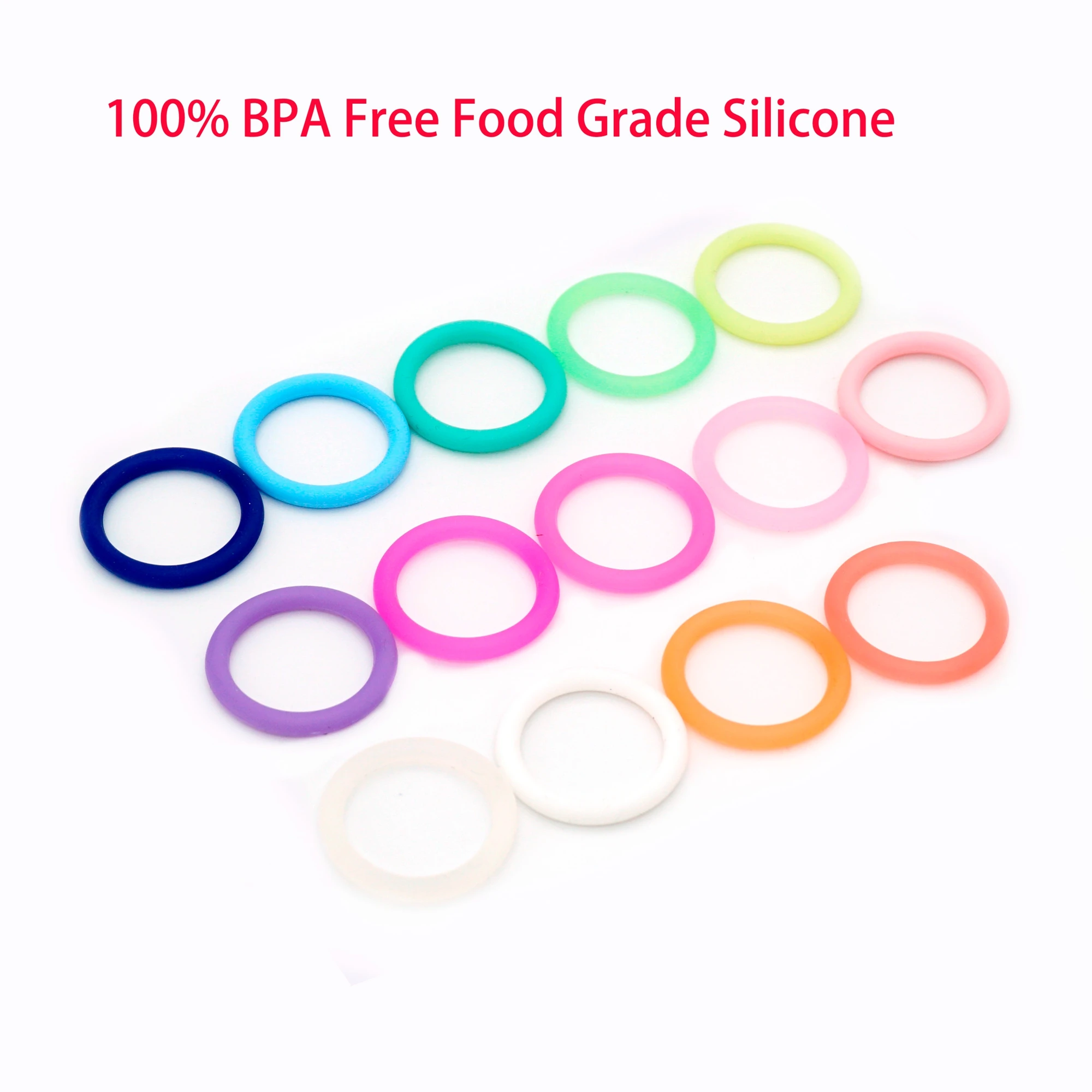 10pcs Transparent Clear Baby Silicone Pacifier Dummy Ring MAM Adapter O Ring BPA Free Food Grade for Nuk Inner Size 21.5mm