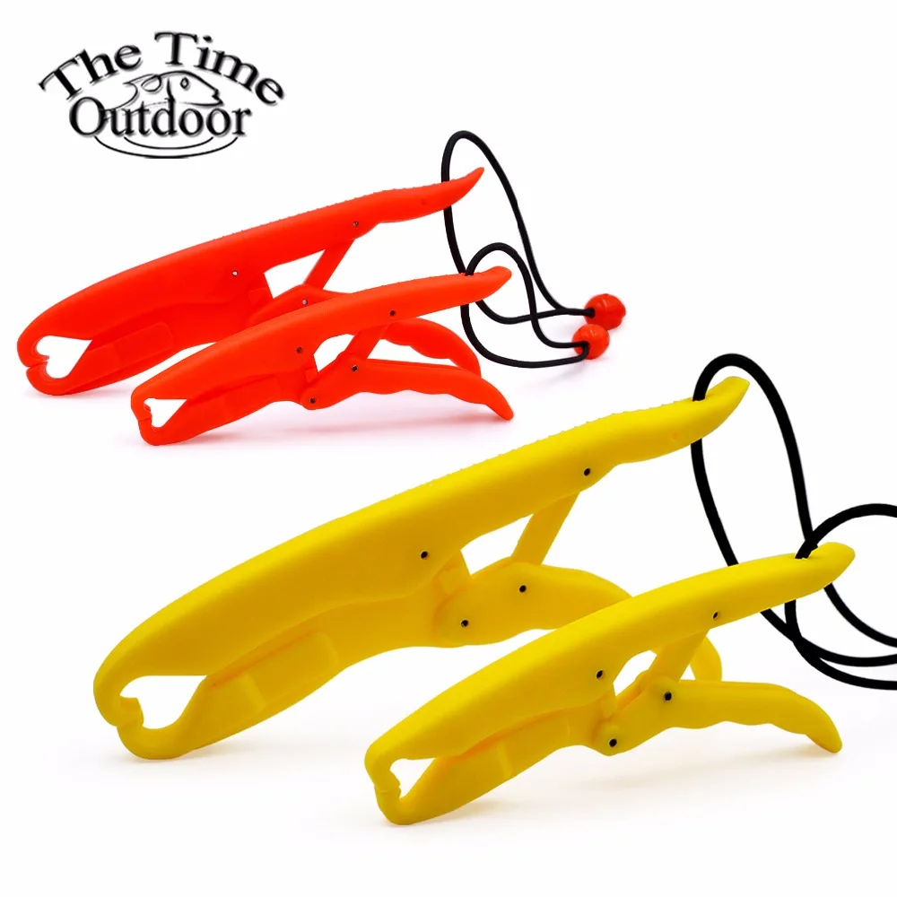 1 pcs ABS hard plastic fish lip gripper red and yellow fishing grip light portable lipgrip