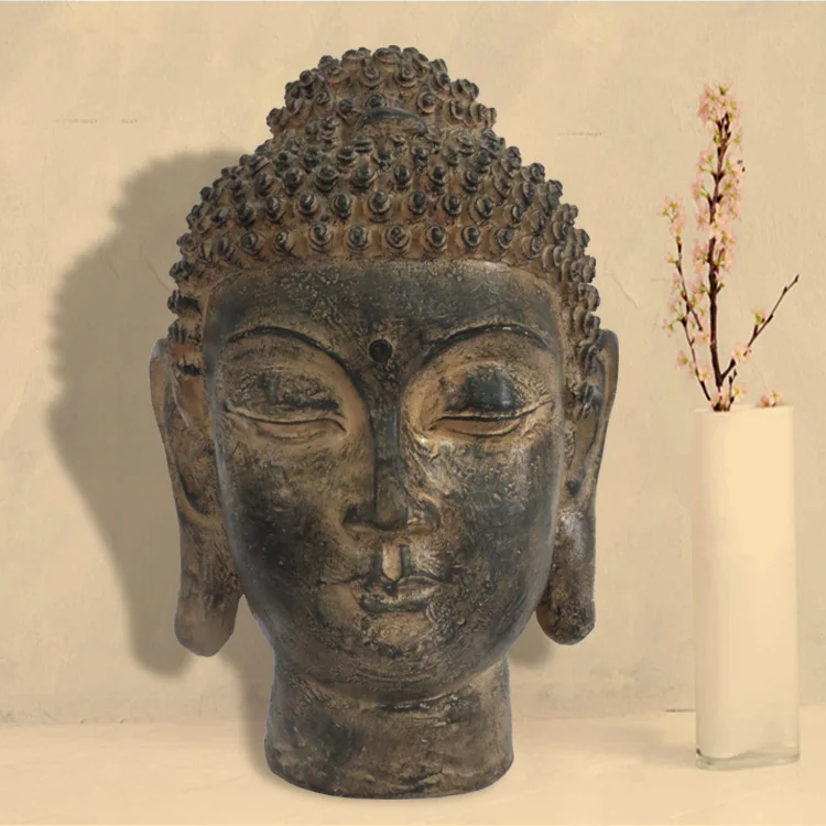 

Thailand Buddhism, Buddha head, Southeast Asia, hotel, living room, Home Furnishing decoration, buddhist statue, handicrafts~