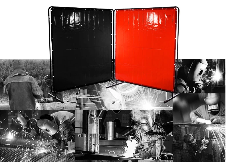 Flame retardant Fire Proof Welding Blanket Welding Shield 6\'X8\' Translucent Anti UV Anti-UV Vinyl Welding Screens Curtain