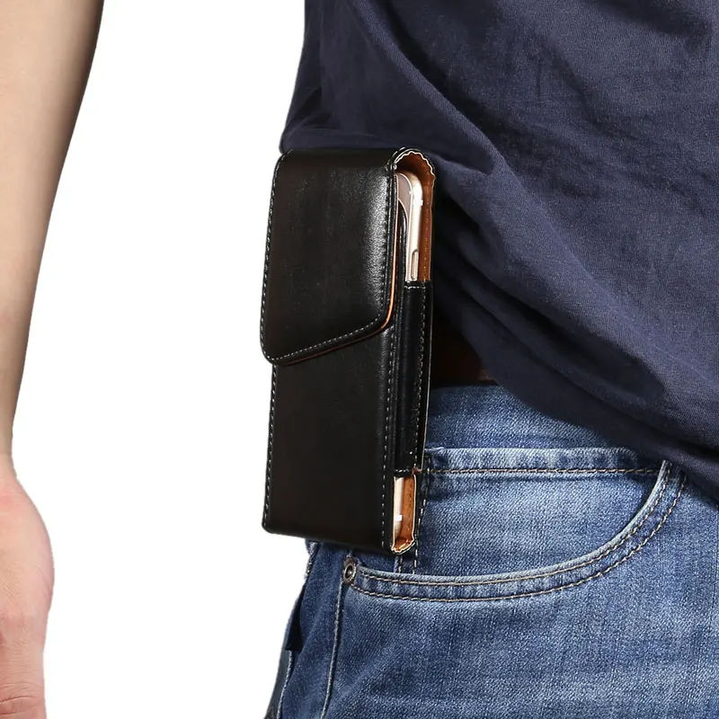 For Samsung S25 S24 S23 S22 S21 Belt Clip Holster Luxury Leather Phone Pouch Bag Case Galaxy S24Ultra S24FE Cover Hidden buckle