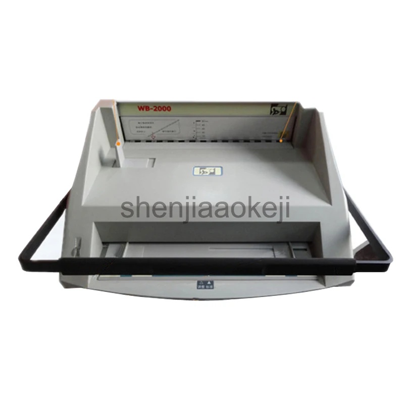 

Electric PAPER binding machine wb2000 Manual Punch bookbinding machines hot melt staple strip books binding machine 220v 1pc