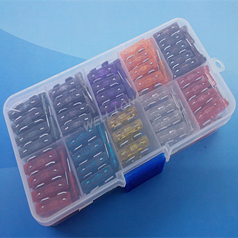 (100 pcs/lot)Auto Automotive Car Boat Truck Blade Fuse Box Assortment 1A 2A 3A 5A 7.5A 10A 15A 20A 25A 30A .