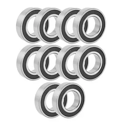 25mmx47mmx 12mm Rubber Seal Deep Groove Radial Ball Bearing 6005RS 10PCS