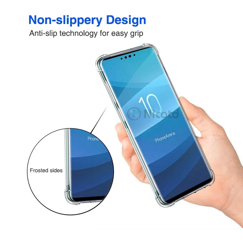 Case for Samsung Galaxy S10 Plus S10 S10e Nicotd TPU Transparent soft back cover case for Samsung Galaxy M30 A50 A30 A10 M20 A8s