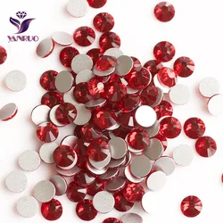 YANRUO 2058NoHF Siam Stones colla Non Hotfix su strass glitter vetro rosso e pietre Handiwork