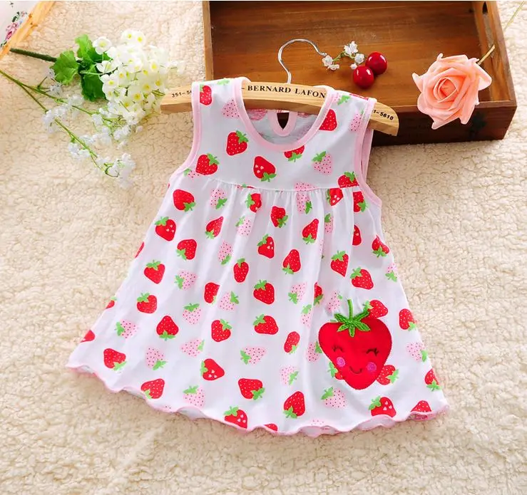 Top Quality Baby Dresses Princess 0-2years Girls Dress Cotton Clothing Dress Summer Girls Clothes Low Price