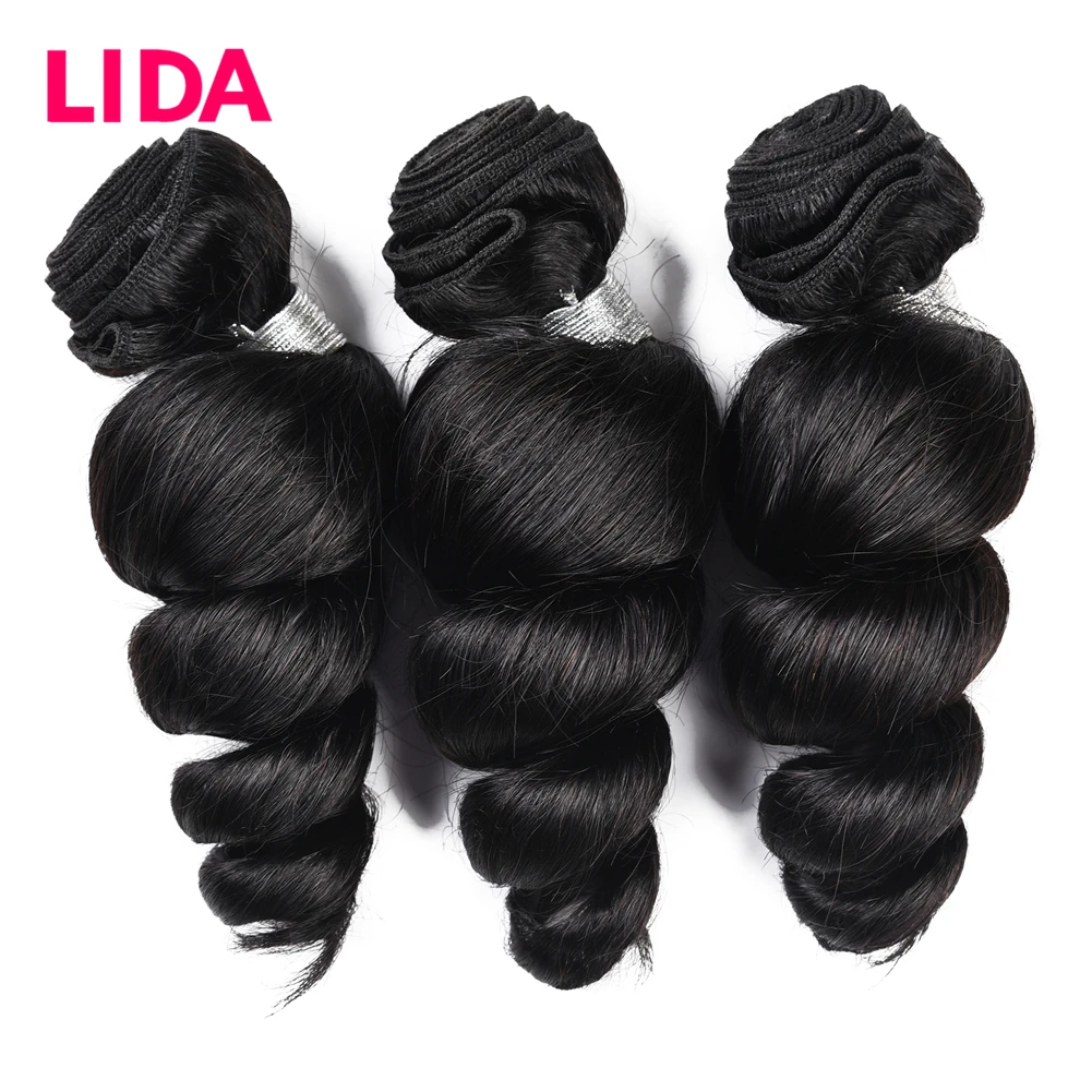 LIDA Chinese Loose Wave Hair Bundles 100% Human Hair Weaving 16-26inches Remy Hair Extensions On Sale