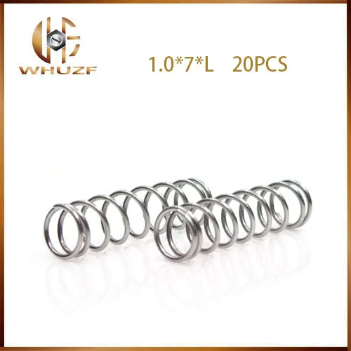 20 Pcs 1.0*7*L 304 stainless steel Steel Feeder Spring For Makerbot 3D Printer Extruder Heated Bed W306