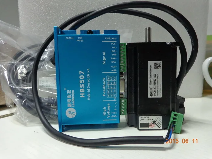 New Leadshine Closed Loop servo Drive HBS507 3-phase servo motor 573HBM20-1000 with 1000 line encoder HBS57 new version