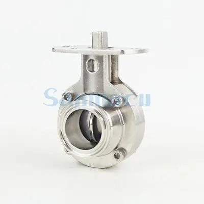 Fit Rohr O.D 19/25/32/38/45/51mm Tri Clamp 1.5 "2" 304 Edelstahl Sanitär Ferrule Schmetterling Ventil Keine Antrieb – Detail 2