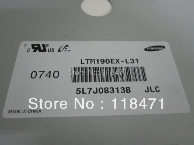 Original A+ Grade 19 inch LTM190EX-L31 LTM190EX  L31 12 months warranty