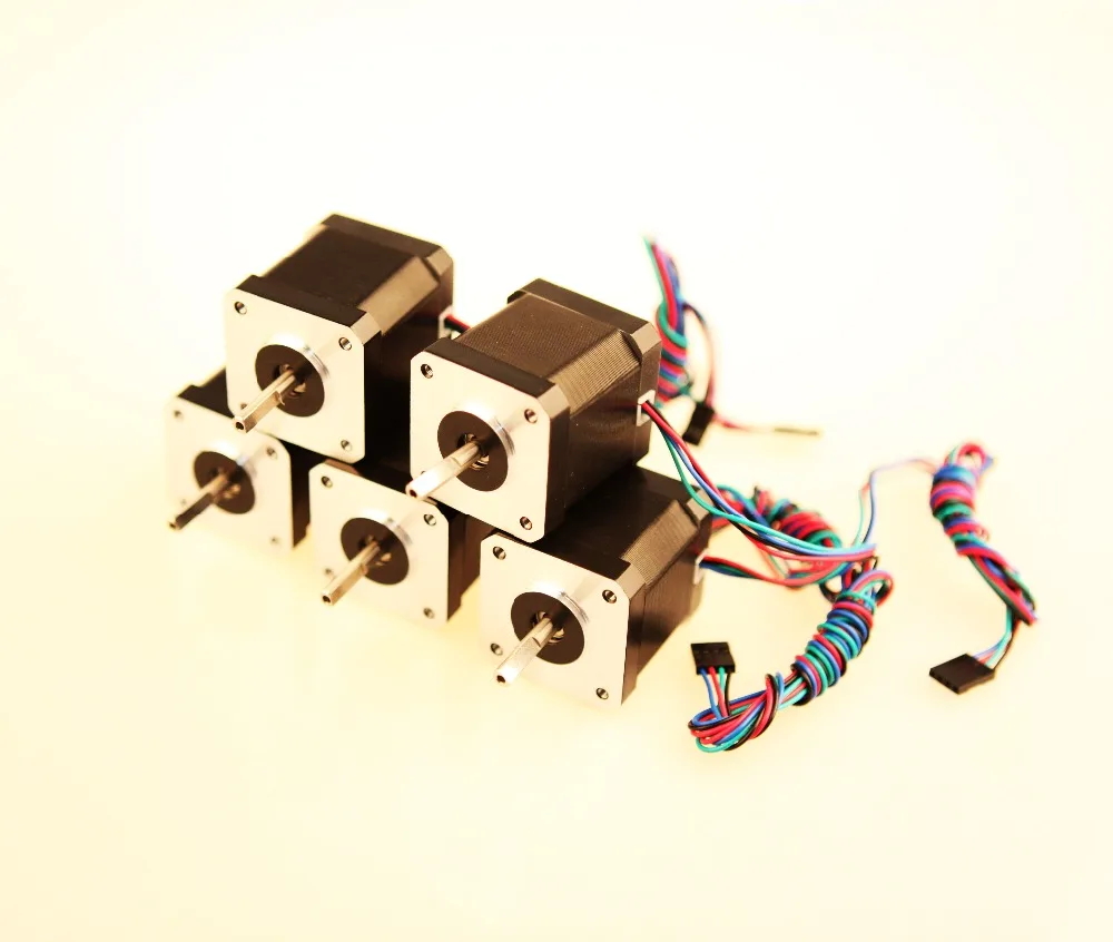 

Germany Ship Stepper Motor 5PCS Nema17 78oz.in 1.5A 1m cable W Connector 3D Printer