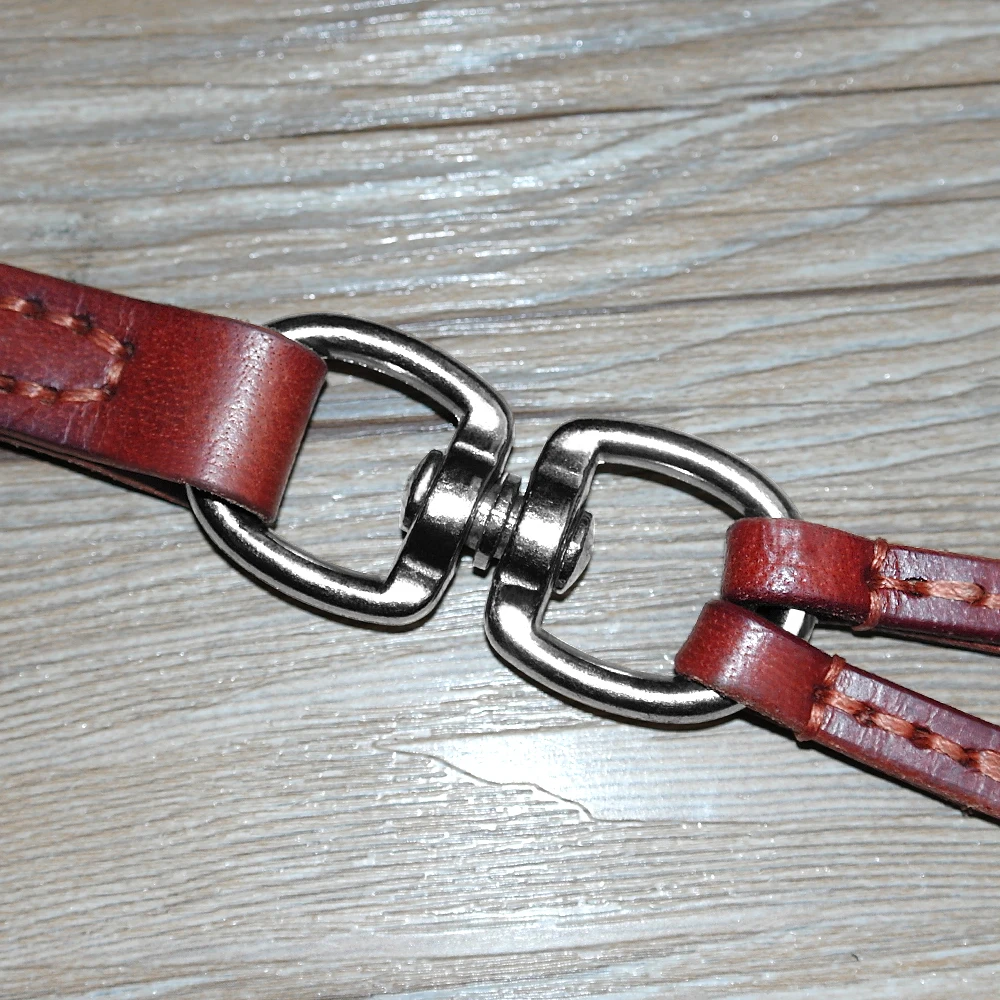 2 Way Real Leather Coupler Dog Walking Leash Dual No Tangle Lead For 2 Dogs Good For Small Medium Breeds Brown