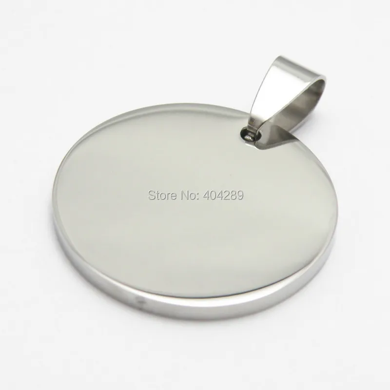 

Wholesale 50pcs Double Side Polished Stainless Steel Round Dog Tags Army Pet Small Charm Pendant No Chain