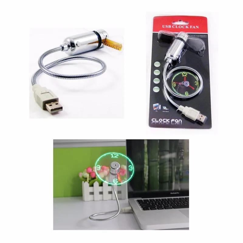 

Wholesales Mini Clock Led Usb Fan Gadgets Display Real Time for Desktop Computers And Laptops PC Power Bank 2022 Hot Sales