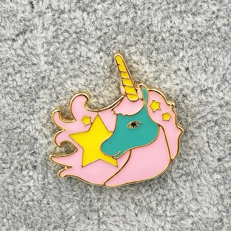 X193 كارتون لطيف الكلب الأغنام القلب يونيكورن القط بروش معدني دبابيس الأزياء والمجوهرات بالجملة