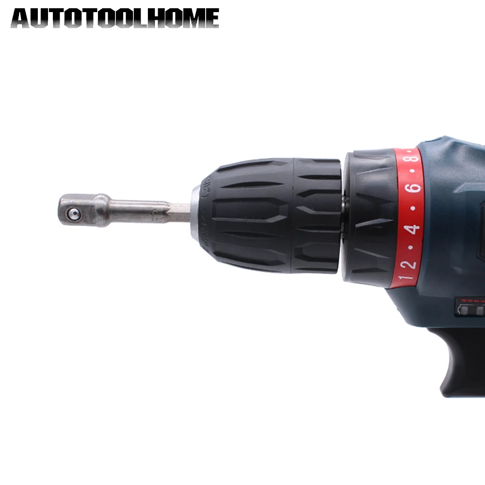 3 قطعة 1/4 3/8 1/2 "عرافة مثقاب كهربائي بت سائق المقبس بت مجموعة محول وجع كم تمديد بار لقم مفك كهربائي #4