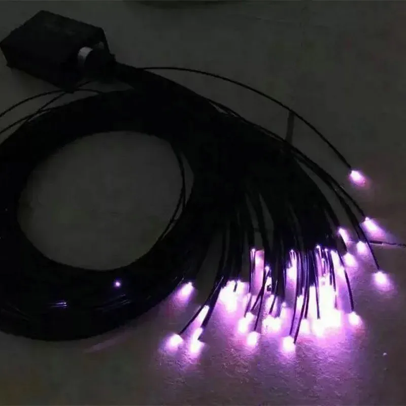 

100M 5mm(inner Dia.) Black PMMA Plastic end glow Flexible Fiber Optic cable Light Engine Driver Home Hotel DIY car ceiling decor