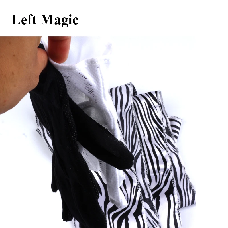 glove to zebra silk close up magic trick professional magician street stage party magia props easy to do E3077