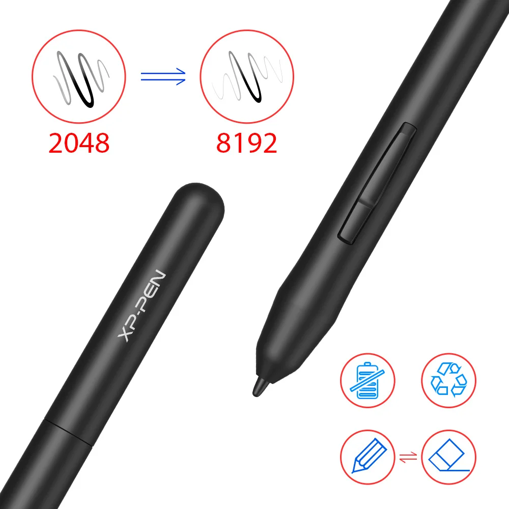 XPPen Star G430S Grafiktablett, 10,2 x 7,6 cm, digitales Zeichentablett, 8192 Stufen, Mini-Tablet für OSU-Spiele mit batterielosem Stift