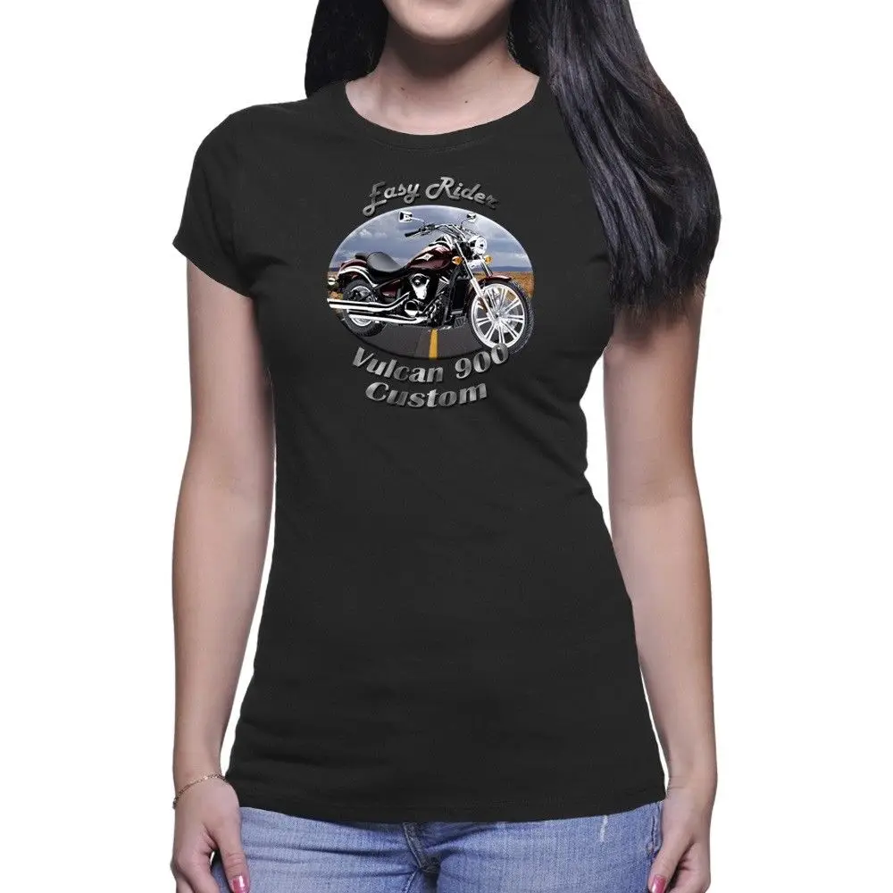 Japanese Classic Motorcycle Motorrad  Vulcan 900 Custom Easy Rider 2019 Summer Short Sleeve Cotton Women Clothing T Shirt