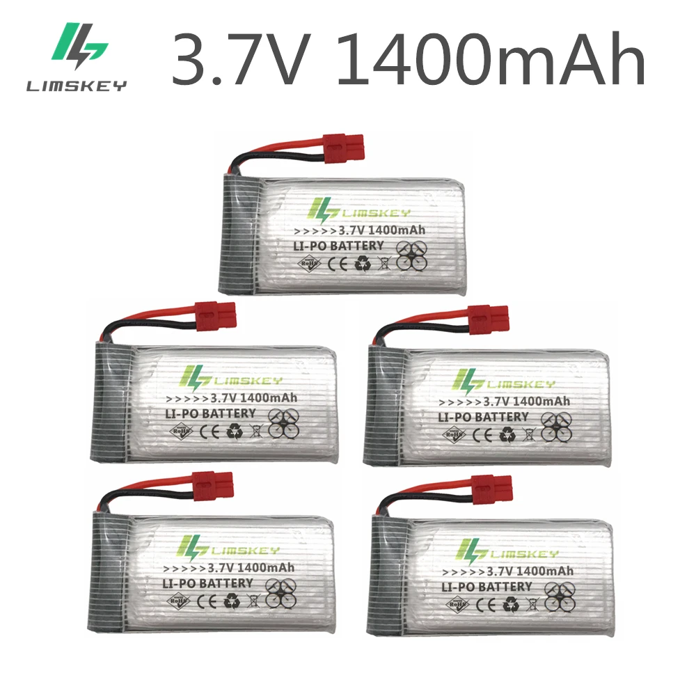 New Version 5PCS 3.7V 1400mAh LiPo Battery for SYMA X5HC X5HW X5UC X5UW  battery Drone 3.7 V 1400 mah Lipo