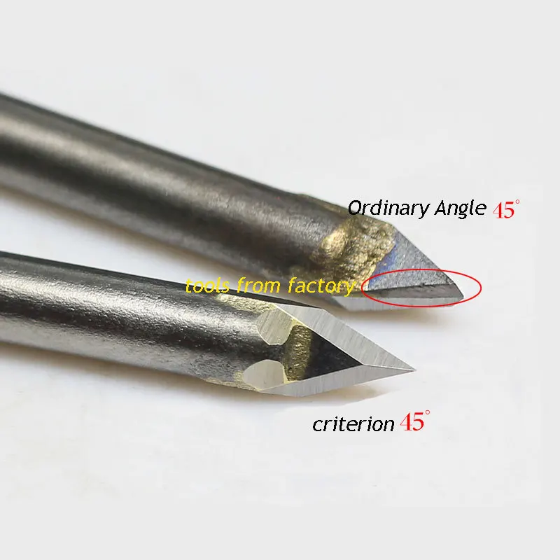 1pc Lega di Ordinaria Angolo Punte del Router di CNC fresa per incisione Pietra Intagliare standard di