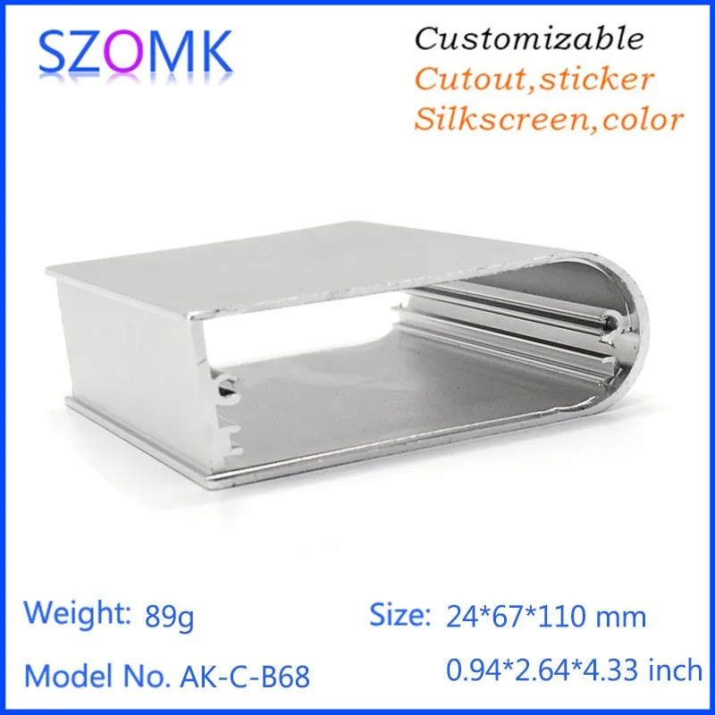 4 Pieces  24*67*110mm szomk electrical aluminum control enclosure extrusion aluminum case diy electronics aluminum junction box