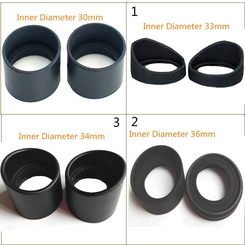 2 pcs/set 34mm Diameter Rubber Eyepiece Cover Eyeguards Eye Shields Protection Stereo Microscope Telescope Monocular Binocular