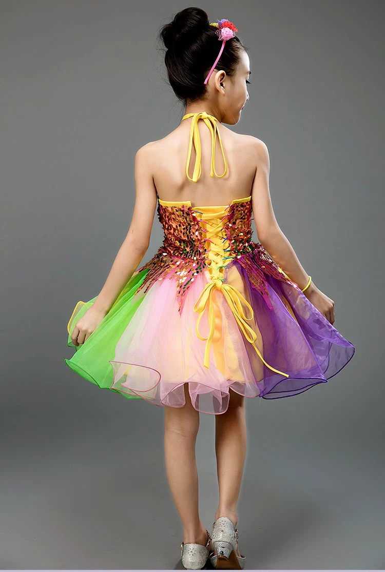 Girls Ballet Dress For Children Girls Dance Clothing Kids Sequins Ballet Costumes Girls Tutu Dance Stage Performance Dancewear