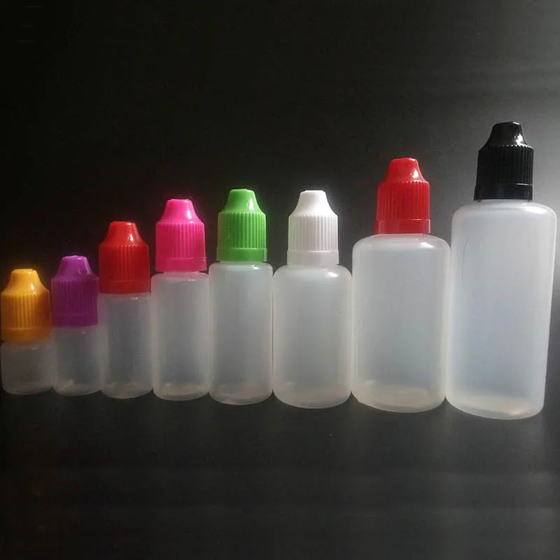 

PE plastic dropper bottle 5ml 10ml 15ml 30 ml 50ml 60ml 100ml 120ml squeeze E liquid oil Bottles With ChildProof Caps for vape