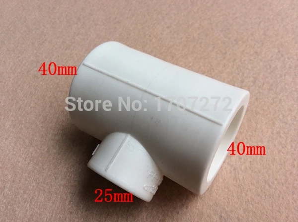 

Free Shipping 2pcs Quality Enviroment - friendly PPR reducer Tee Angel Fittings DN40*25 Connector for sanitary water pipeline