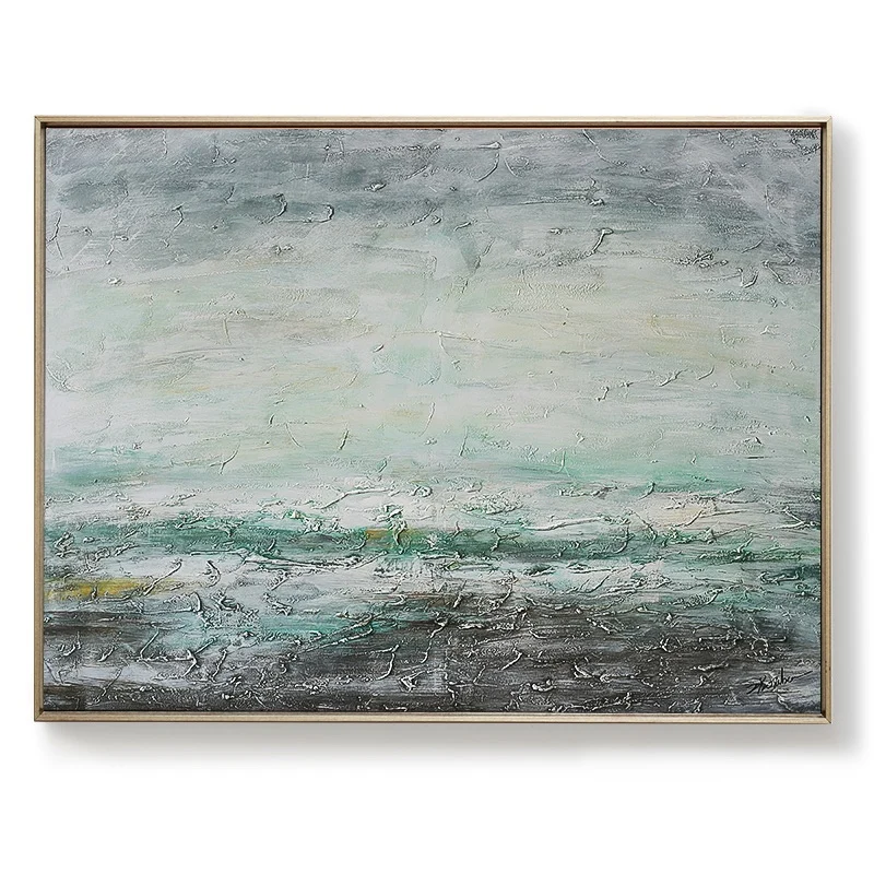 Large size Painting Oil Painting green color painting hand painted Abstract Art Picture For Living Room painting No Frame