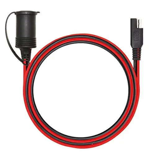 MOTOPOWER MP68999B SAE to Cigarette Lighter Female Socket Extension Cable With Waterproof Cap (6FT)