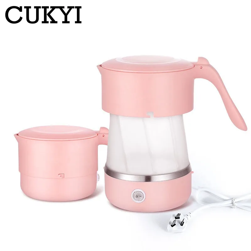 CUKYI Mini Collapsible portable Electric Kettle 0.5L infant silica global universal household travel folding silicone Boiler