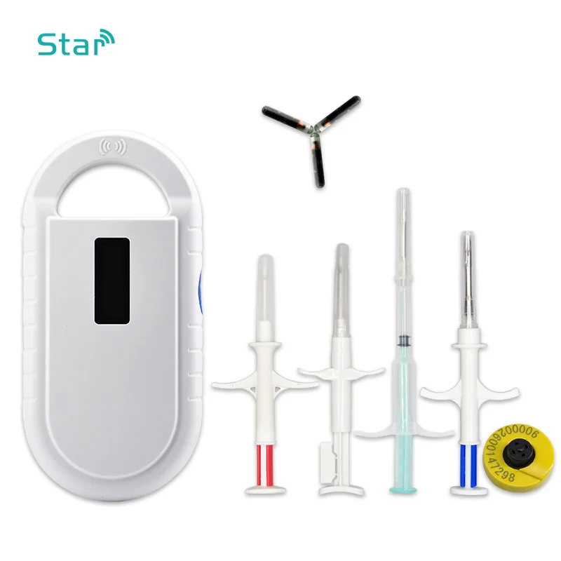 Imagem -03 - Leitor de Microchip para Animais Iso117 785 Dispositivo Portátil de 134.2khz com Microchip para Seringa Em4305