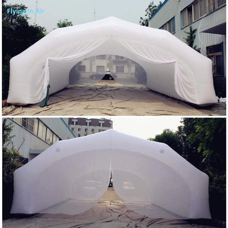 

8m Large Portable White Inflatable Marquee Wedding Tent Outdoor Airblown Structure Tunnel With Curtain For Event