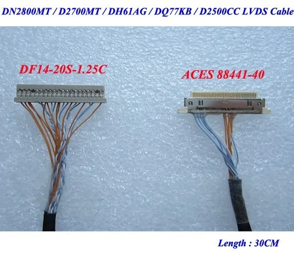 LVDS  cable support  DN2800MT/D2700MT/ DH61AG/ DQ77KB/ D2500CC motherboard