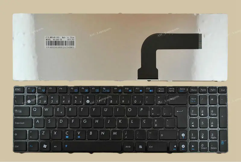 

Новая испанская португальская клавиатура Teclado для ноутбука ASUS A53 A52J A52F A73 A73B A73E A73S A73T Глянцевая черная рамка