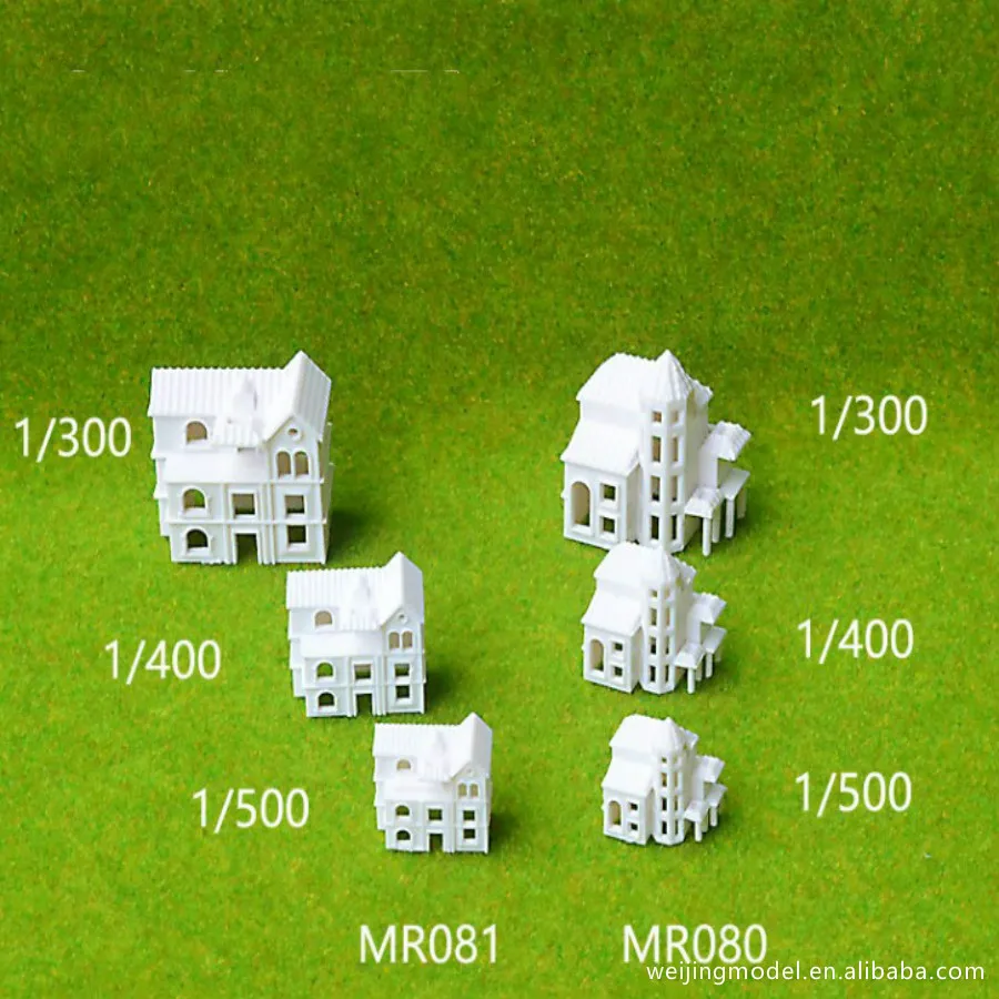 10pcs/lot 1:300 1:400 1:500 Scale White House For Ho Trains Layout Fantasy Miniatures Model