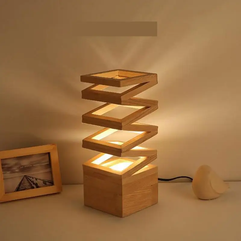 wedding Led Table Lamp Wood Flower Stand Library home Led Table Desk Lights Living Room Study Desk Lamp Modern Led Work Lighting