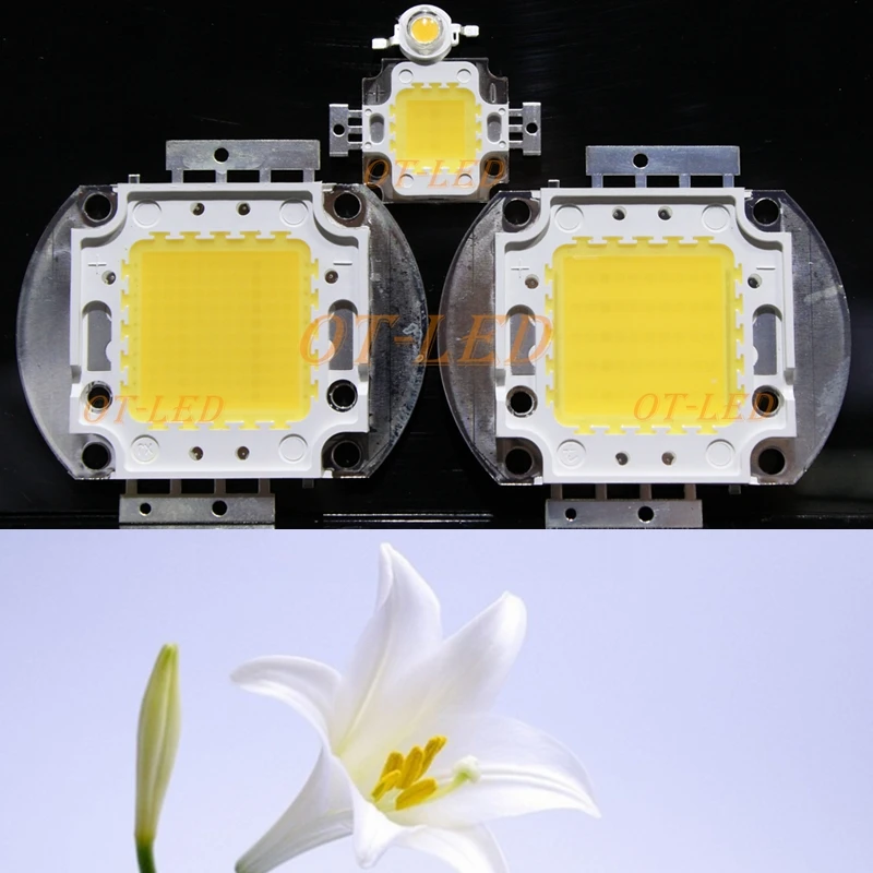 White Full Spectrum LED Chip 6500K & 380-780nm 1W 3W 5W 10W 20W 30W 50W 100W Aquarium Plant Grow Light Source Epistar Diodes