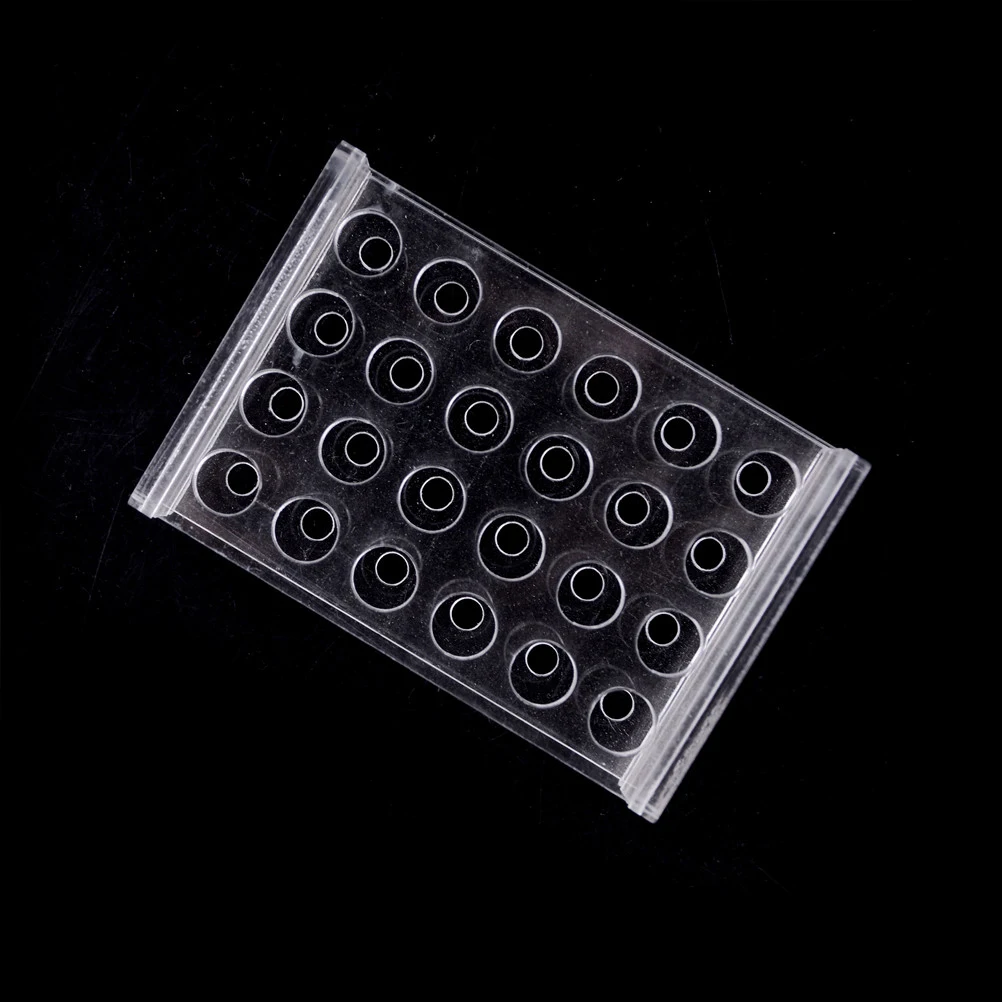 Plastic 24 Holes 1.5ml Clear Centrifugal Test Tube Test Tubing Rack Holder 11mm Dia School Supply Lab Equipment