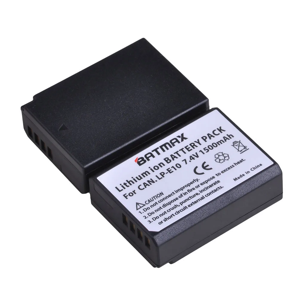 Batmax 4Pc LP-E10 LP E10 LPE10 Camera Battery for Canon EOS Rebel T3 T5 T6 Kiss X50 Kiss X70 EOS 1100D EOS 1200D EOS 1300D