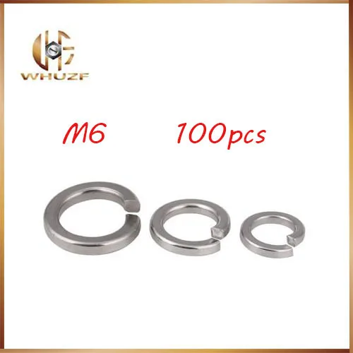 

50PCS 304 Stainless Steel Spring Washers M6 GB93